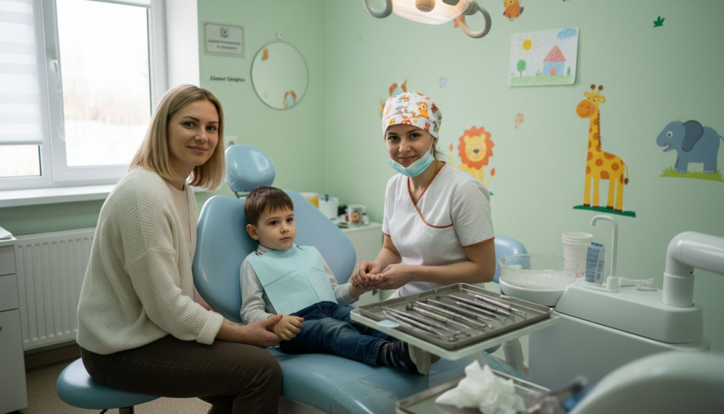 Copilul și părintele la control stomatologic