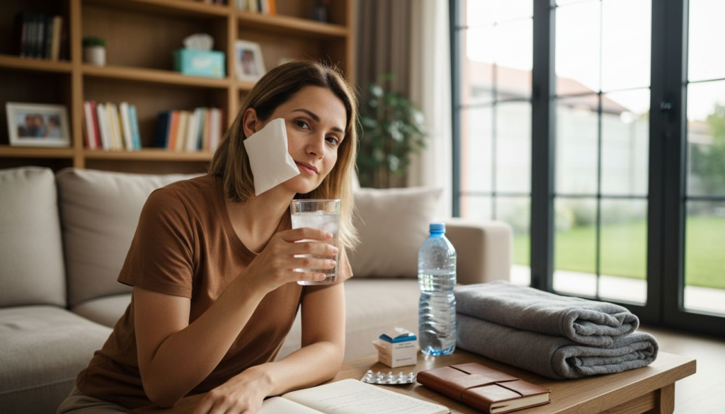 Recuperare la domiciliu după operație, folosind comprese cu gheață și hidratare corespunzătoare