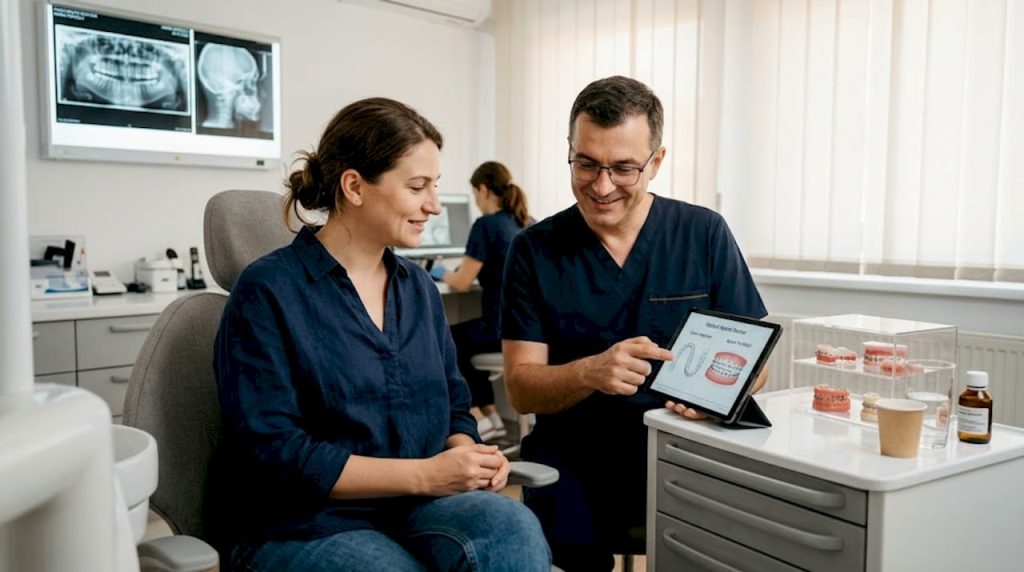 Programare la medicul ortodont pentru montarea unui aparat dentar