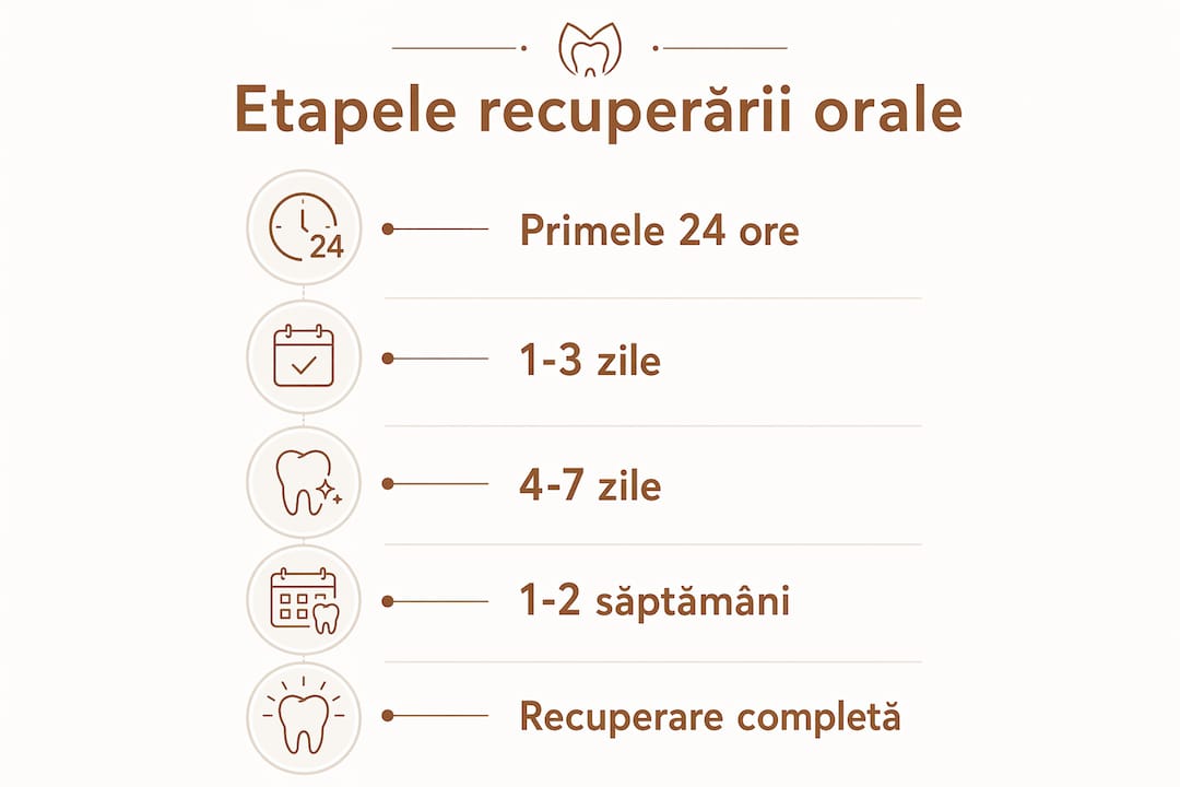 Infografic: cum decurge recuperarea orală, pas cu pas
