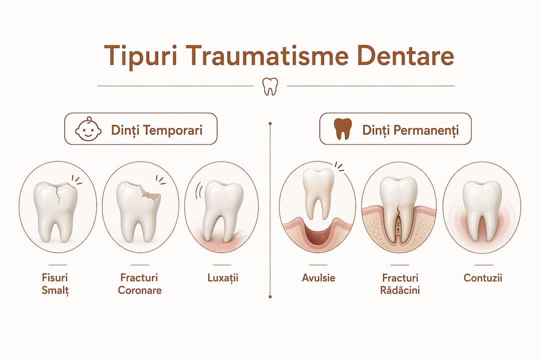 Ghid vizual: diferențele dintre cele mai frecvente traumatisme dentare la copii