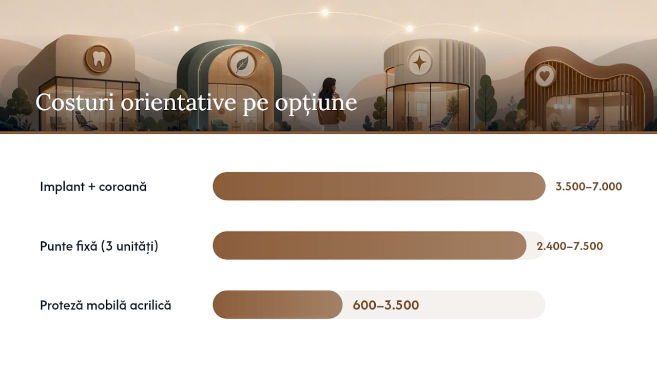 Cât costă și cât durează fiecare opțiune în România? — overview diagram